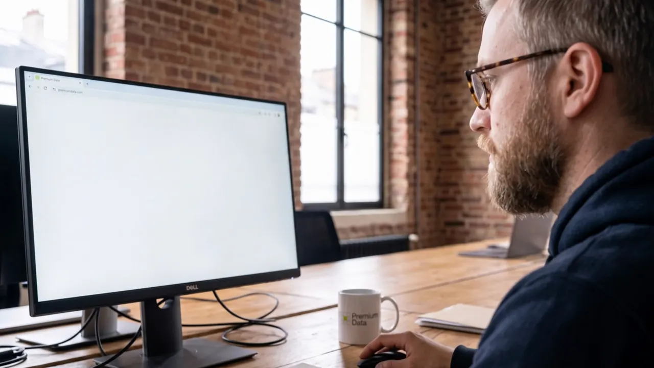 Jonas prepares the sample: three verified records on his screen